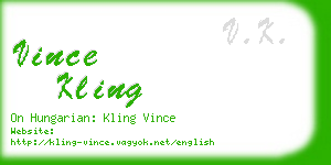 vince kling business card